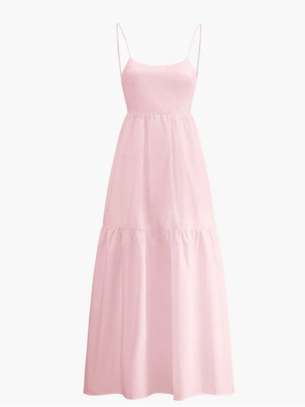 COMMENSE Light Pink Open Back Maxi Sundress NWT
